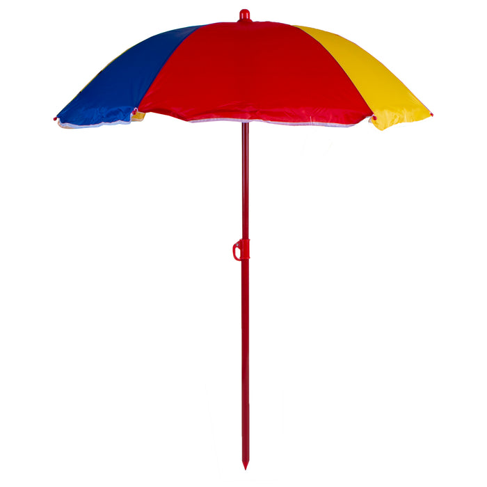 1M Multi Coloured Beach Umbrella