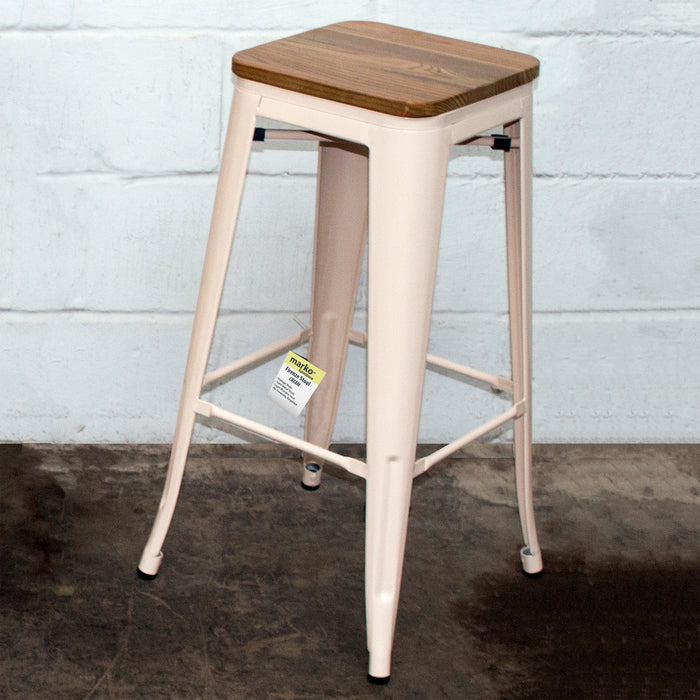 Tolix Style Firenze Bar Stool - Cream