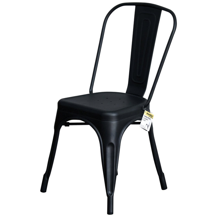 9PC Taranto Table & 8 Siena Chairs Set - Onyx Matt Black
