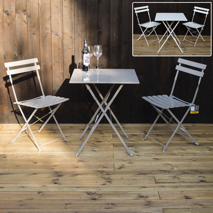 3pc Folding Square Bistro Set