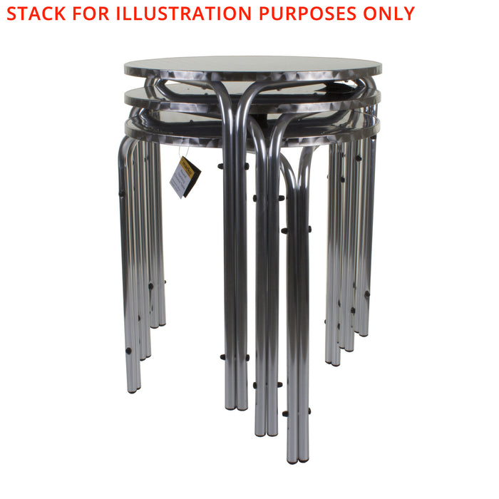 Round Stacking Chrome Bistro Table