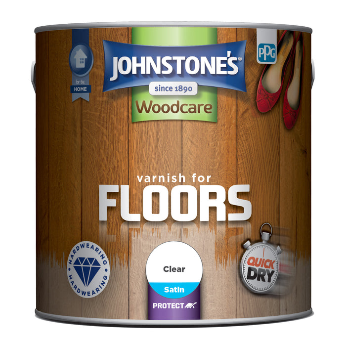 Johnstone's Varnish For Floors Satin Clear 2.5L