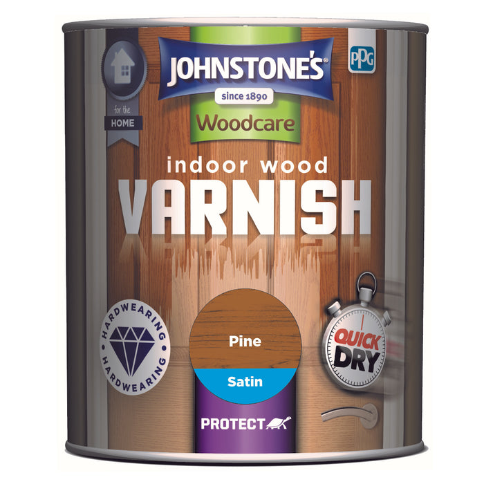 Johnstone's Indoor Varnish  Satin Pine 750ml