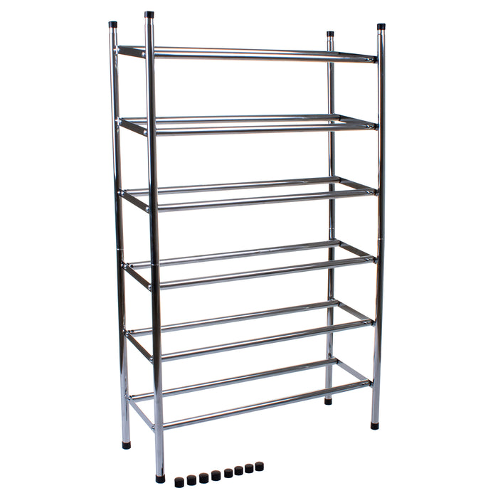 Chrome 3 Tier Shoe Rack