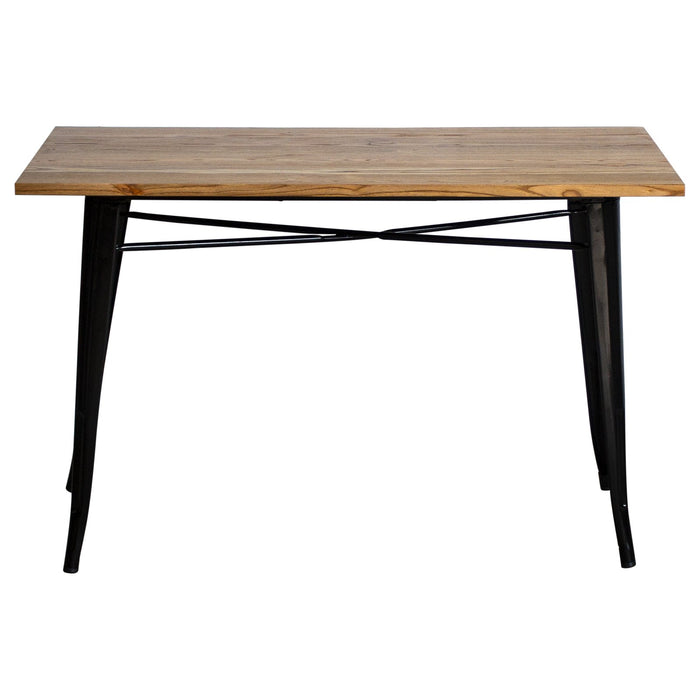 6PC Prato Table, 4 Florence Chairs & Sicily Bench Set - Black