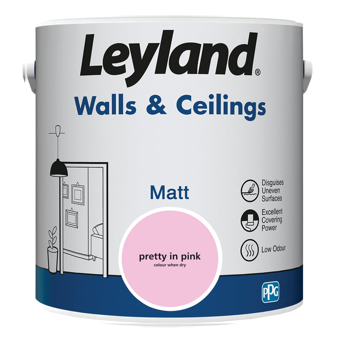 Leyland  Walls & Ceilings Matt Pretty In Pink 2.5L