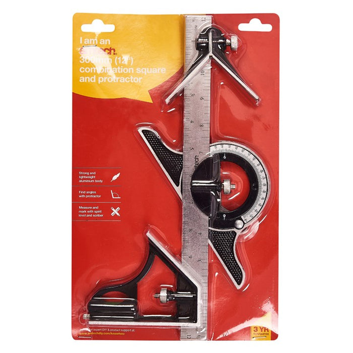 Combination Square and Protractor 300mm (12")