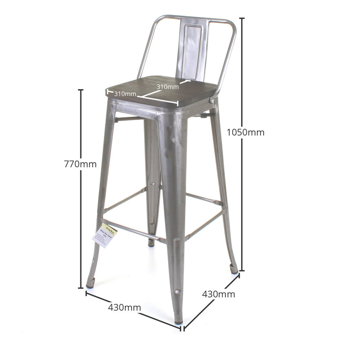 3PC Lodi Table & Tuscany Bar Stool Set - Steel