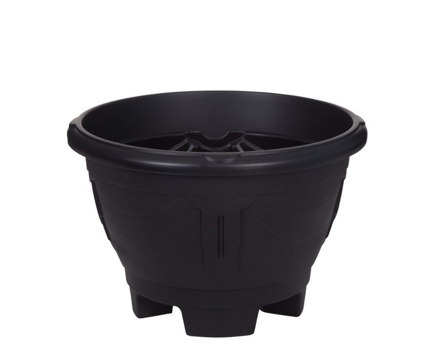 Venetian Round Planter with Legs Black