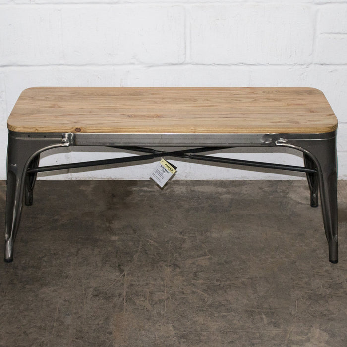 6PC Prato Table, 4 Florence Chairs & Sicily Bench Set - Steel