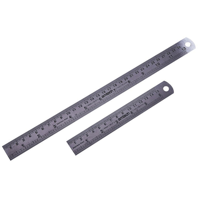 Steel Rule Set 2pc