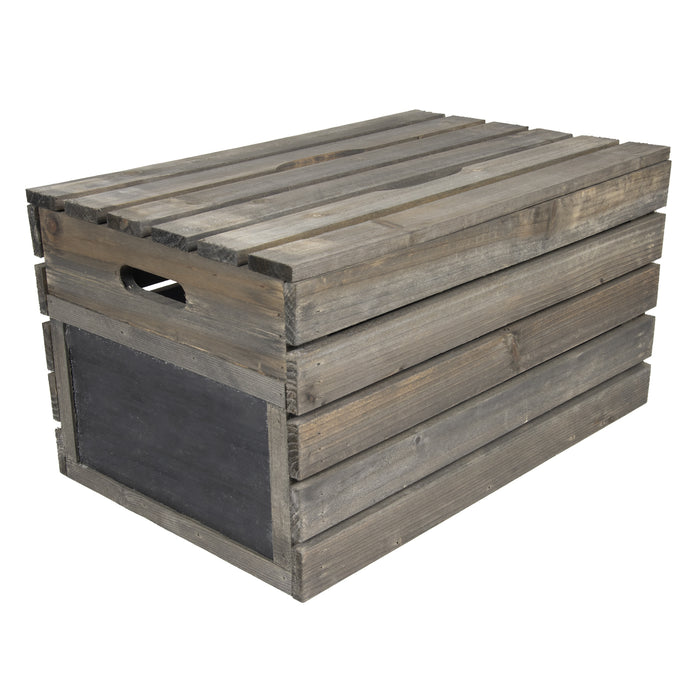 Coffee Brown Vintage Wooden Crates with Lid