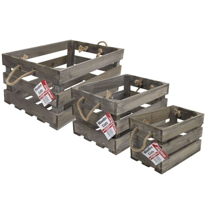 Rustic Brown Wooden Crates