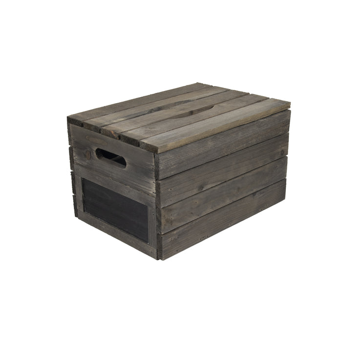 Coffee Brown Vintage Wooden Crates with Lid