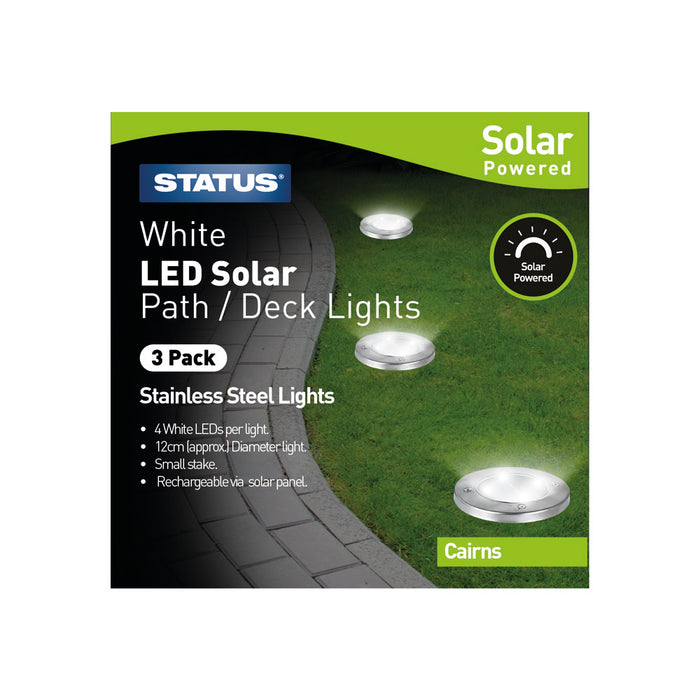 LED Solar Deck Light 3pc