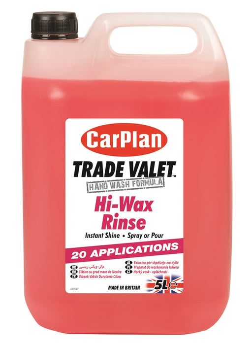 CarPlan Trade Trade Valet Hi-Wax Rinse Top Gloss Treatment 5L
