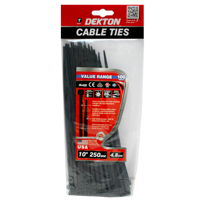 Cable Ties 250mm 100pc