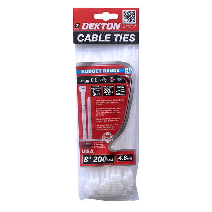 Cable Ties 200mm 60pc