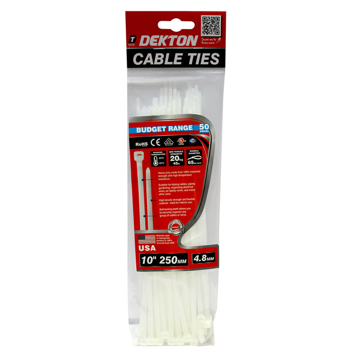 Cable Ties 250mm 50pc