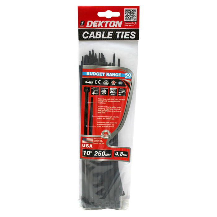 Cable Ties 250mm 50pc