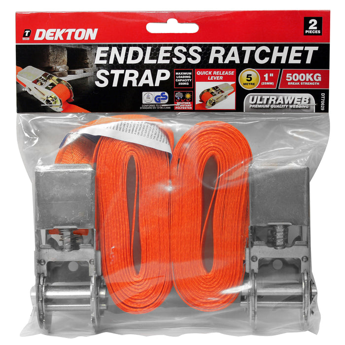 Ratchet Strap 25MM X 5M 2pc