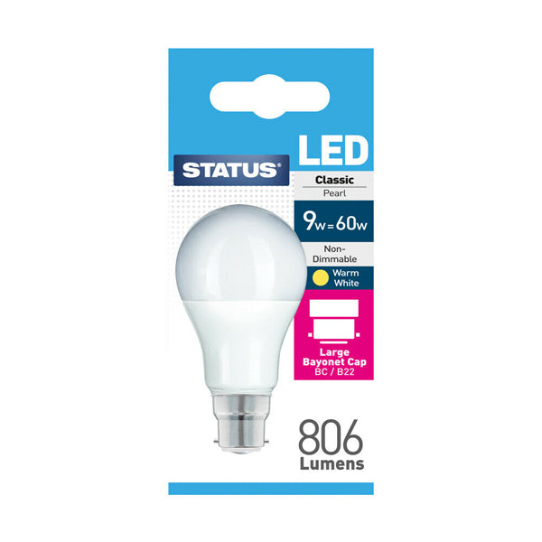 LED Light Bulb BC 8.5w = 60w