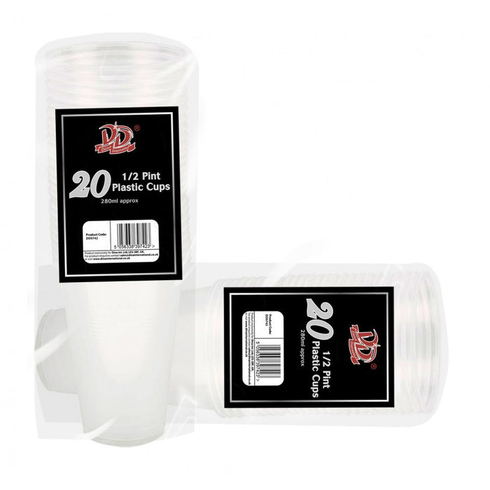 20pc 1/2 Pint Plastic Cups