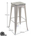 Empoli Stools - Gun Metal Grey