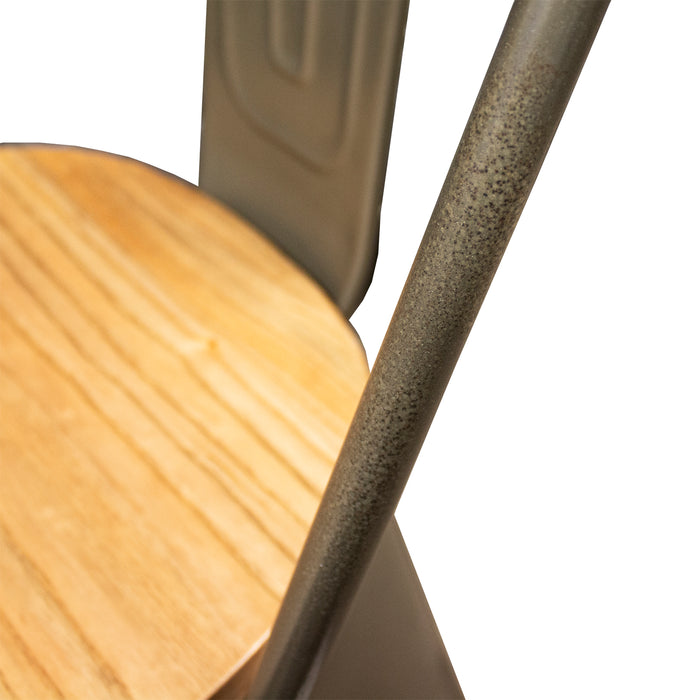 Tolix Style Palermo Chair - Gun Metal