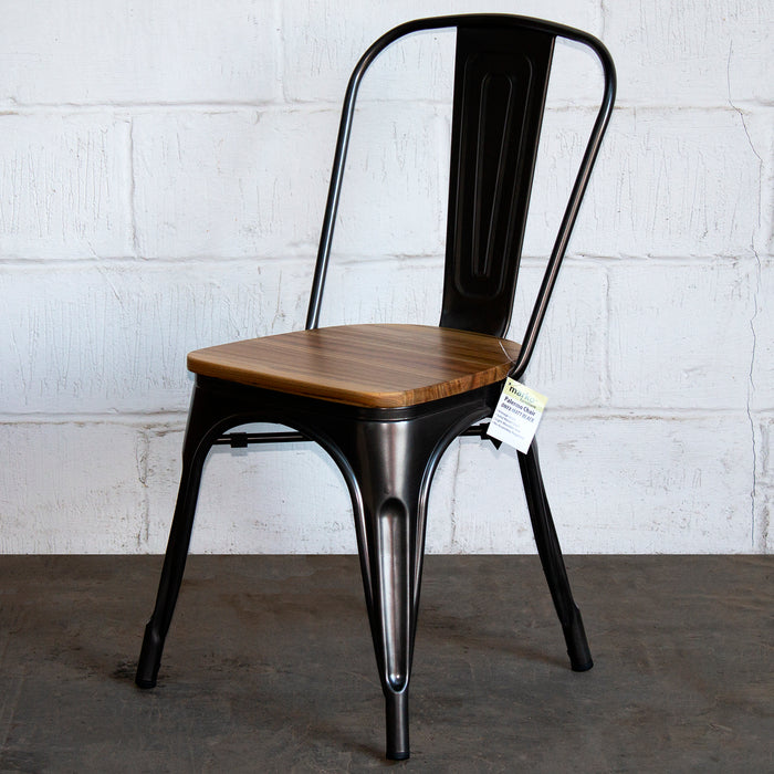 Tolix Style Palermo Chair - Onyx Matt Black