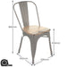 Palermo Chairs - Gun Metal