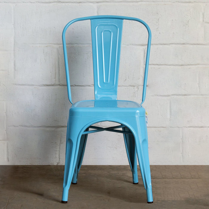 Tolix Style Siena Chair - Eggshell Blue