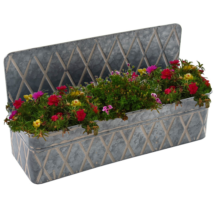 Galvanised Hanging Tray Planters