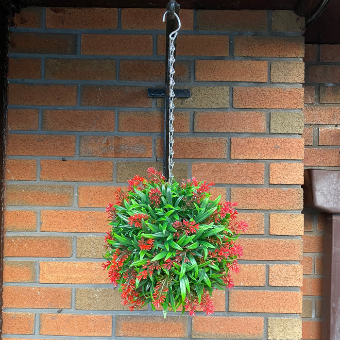 24cm Lavender Topiary Ball - Red