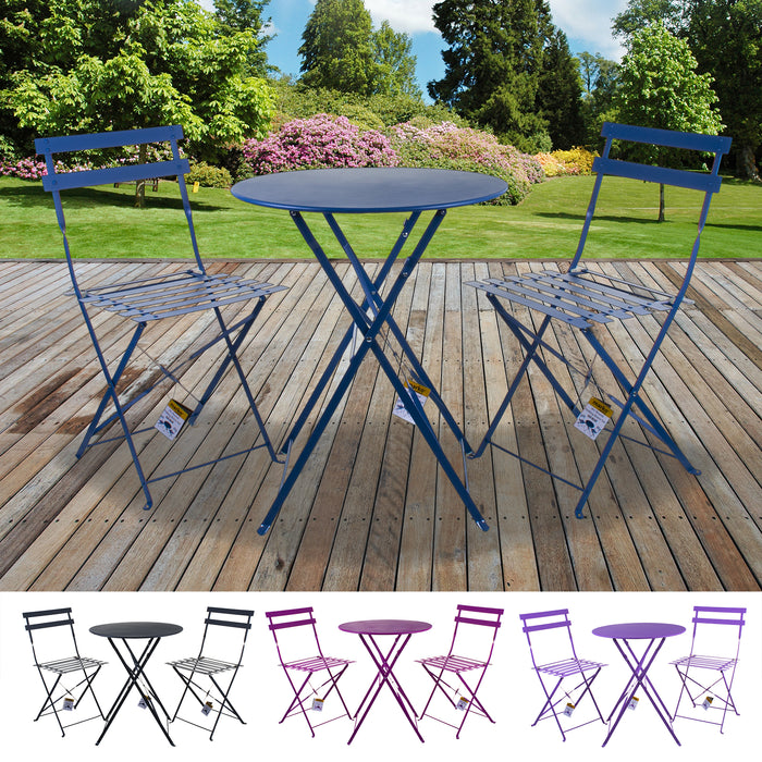 3pc Folding Round Bistro Set