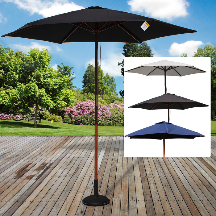 2.5M Wooden Parasol by