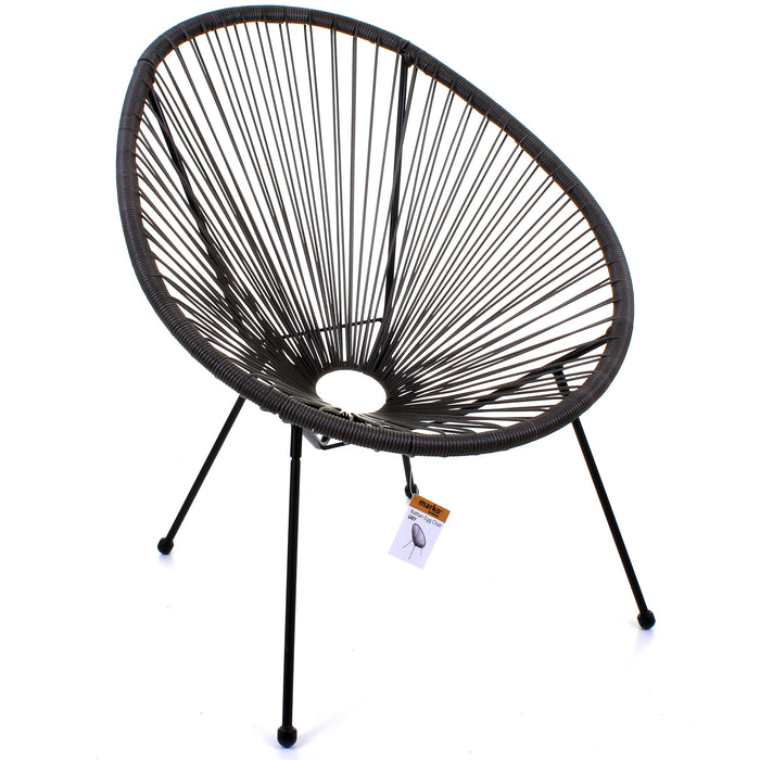 3PC Rattan Egg Set - Grey