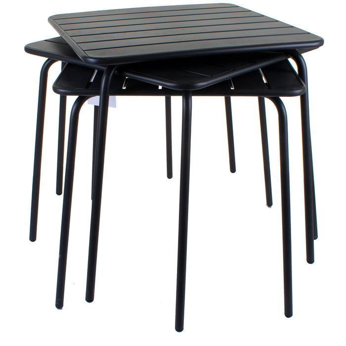 Slatted Bistro Square Table & Chair Sets