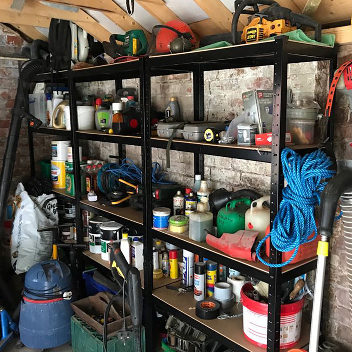 1.8M 5 Tier Metal Shelving Unit - Black