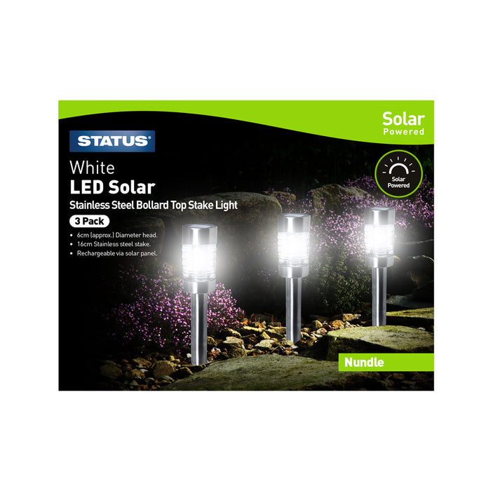 LED Solar Top Stake Light 3pc
