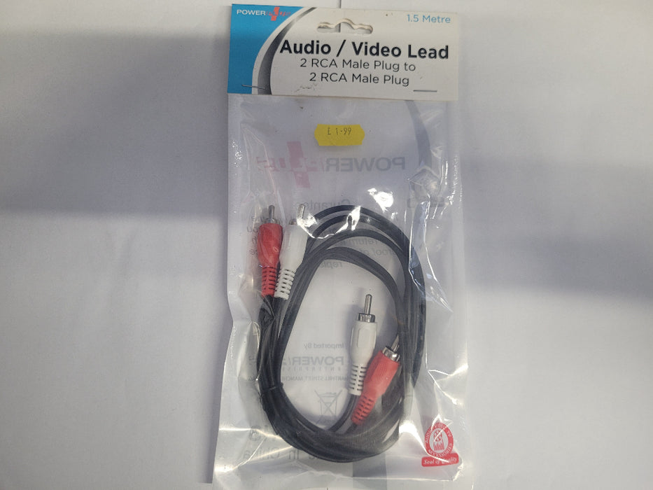 2 RCA to 2 RCA Male Phono Plug