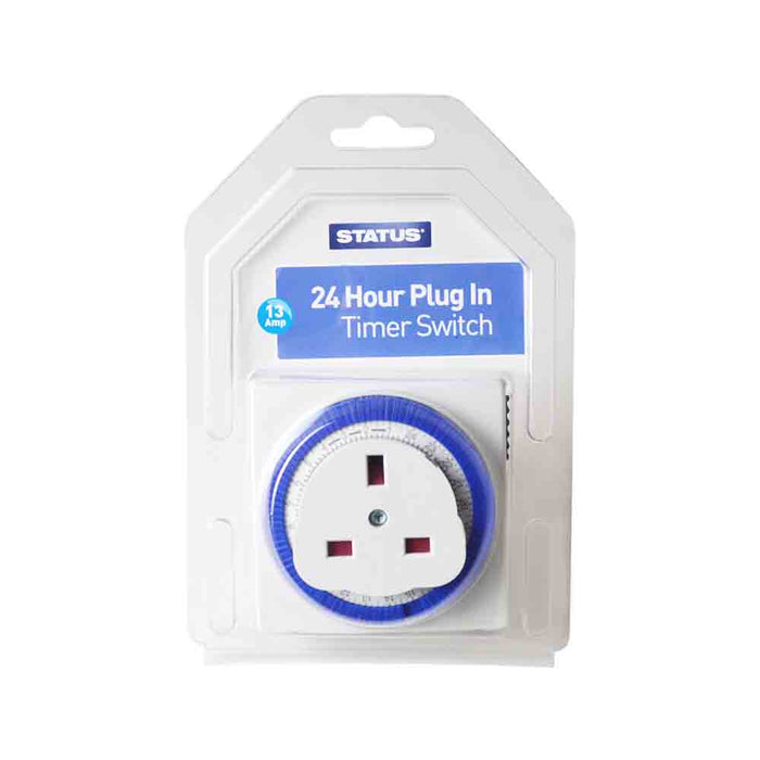 24 Hour Square Timer White