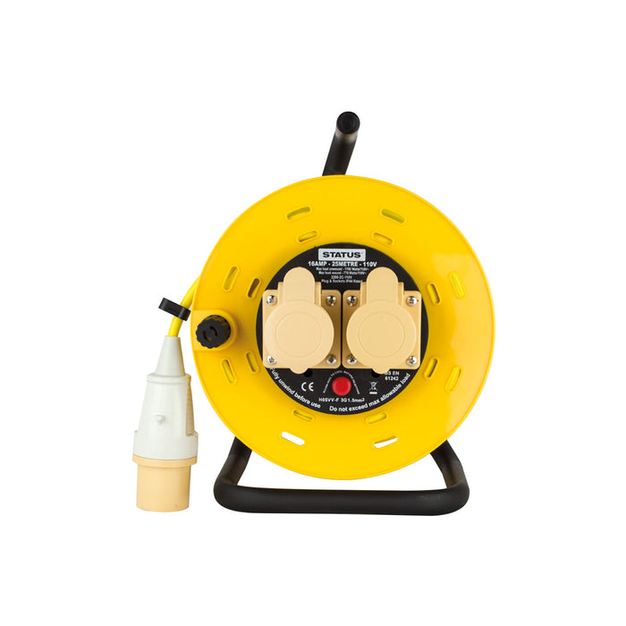 2 Socket Outlet Extension Cable Reel 110V