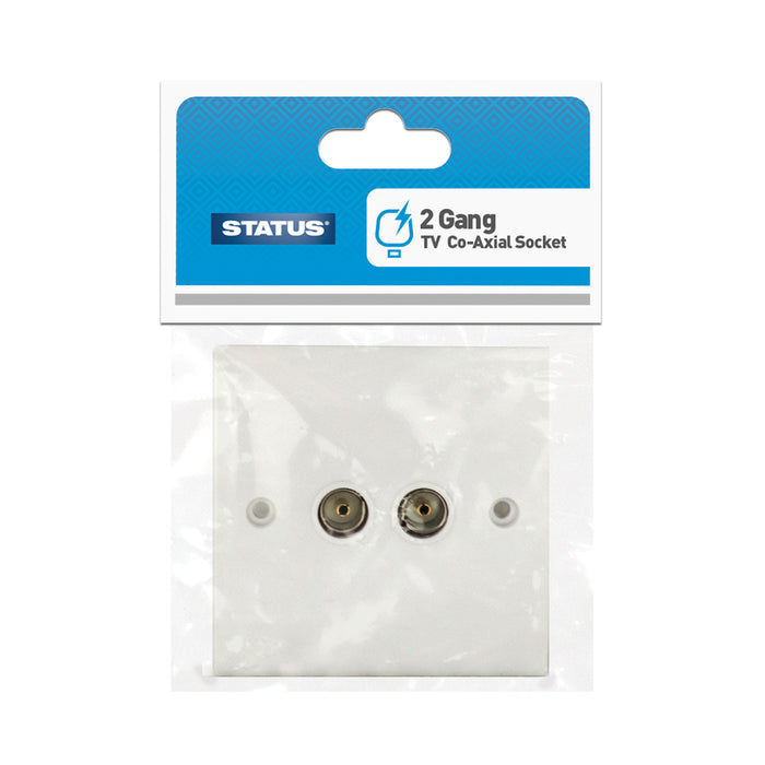 Co axial Socket TV Aerial White