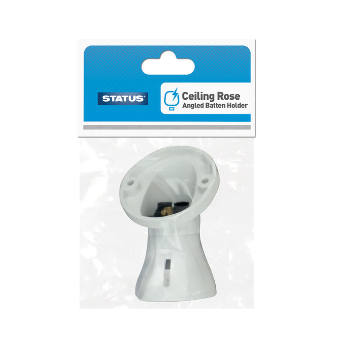 Angle Ceiling Rose Battern Holder BC White