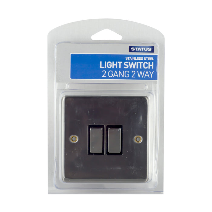 Stainless Steel Screw Through Light Switch