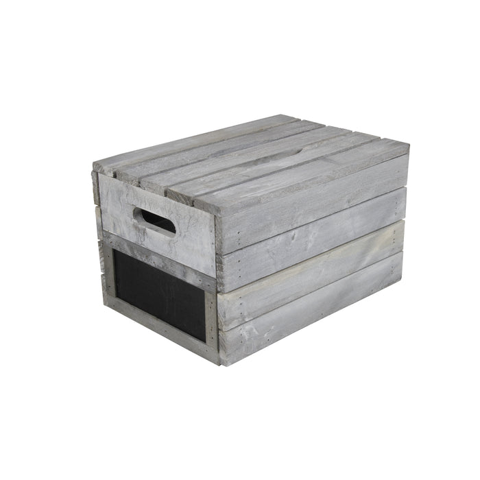 Ash Grey Vintage Wooden Crates with Lid