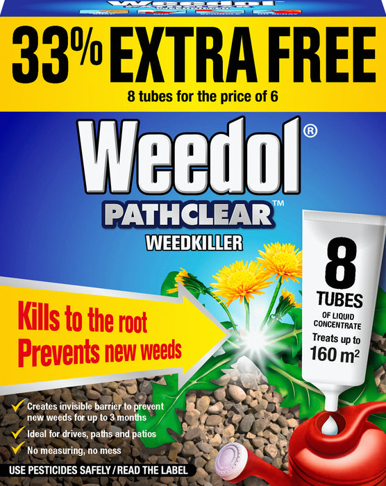 Weedol Pathclear™ Weedkiller 6 tubes plus 2 free