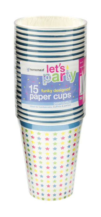 Paper Cups Printed 15pk