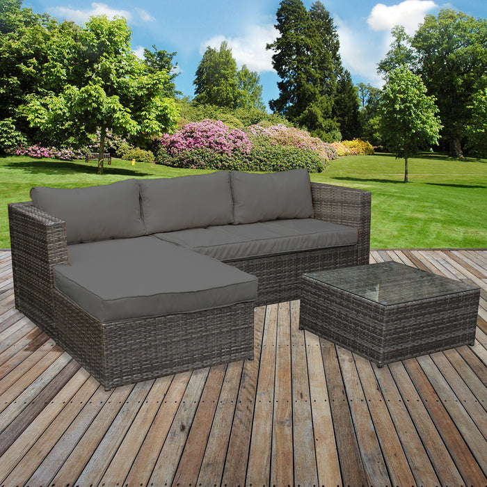 Tarbarca Rattan Furniture Set - Grey Cushions